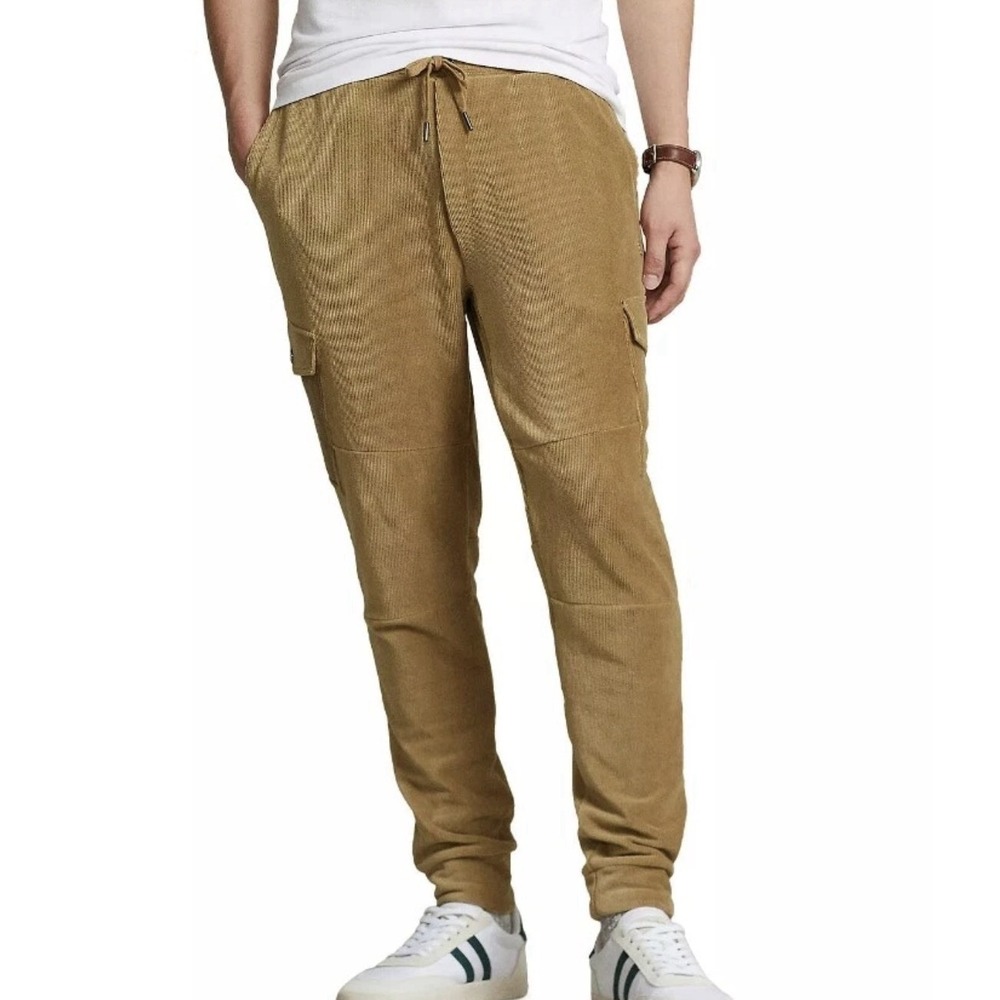 Polo Ralph Lauren VTG Retro Corduroy Cargo Jogger Track Pants Sweatpants XXL TTG